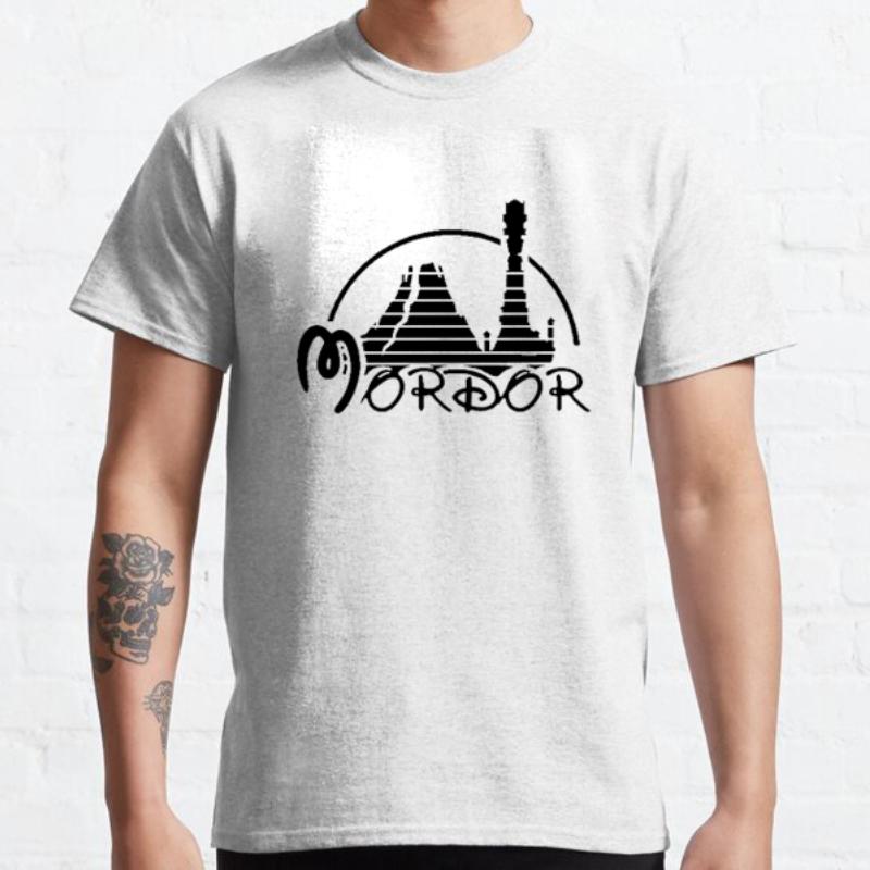 Men Clothing Mordor Lords of Rings Tolkien Big Tall T-shirt Summer Humor Vintage Unisex Graphic T Shirts Cool Loose Short-sleev