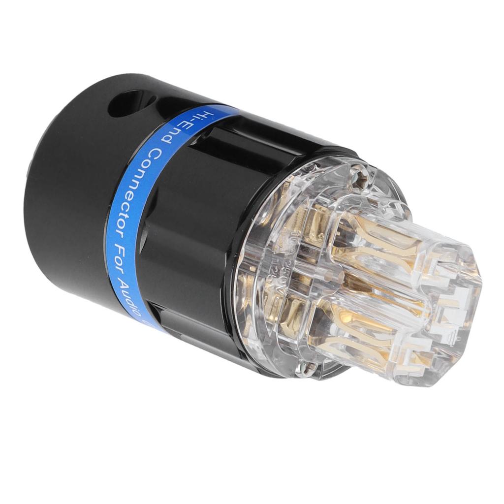 Monoso Stecker Transparent Reines Kupfer Vergoldet o Stromstecker 100~250V(F105G )