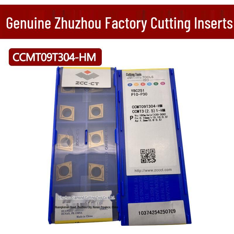 

Zhuzhou Diamond CNC Insert CCMT09T304/08-HM 308-HM Black (Full Box)