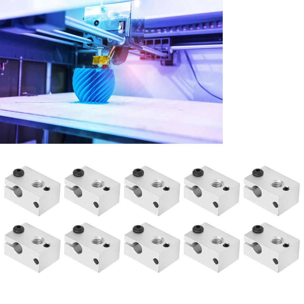 10Pcs Aluminum Heating Block PT100 Sensor for V6 3D Printer Heater Nozzle Accessories