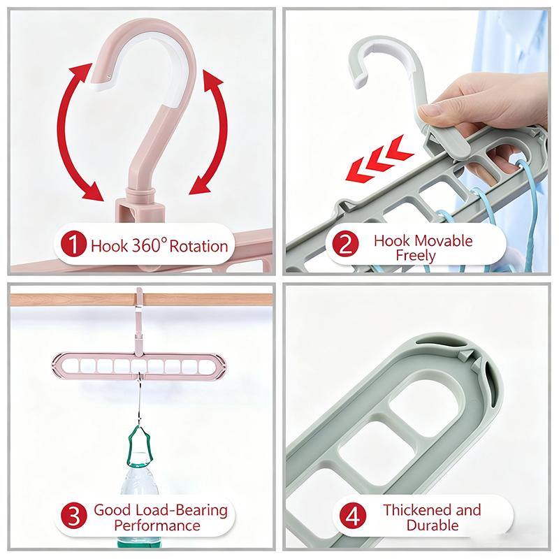 9-Hole Magic Hanger - Space Saving Closet Organizer