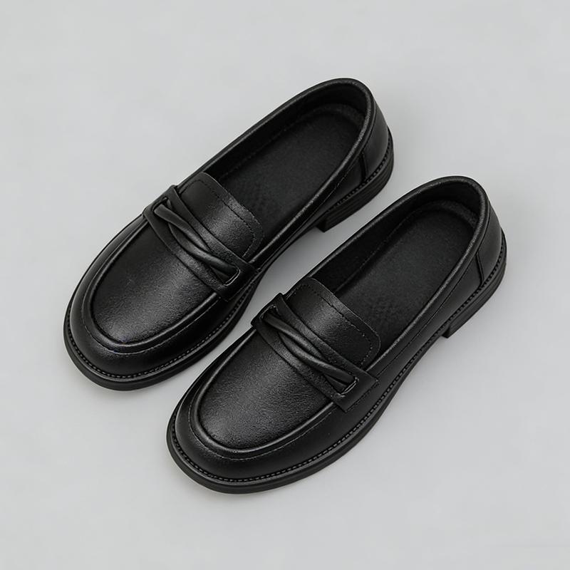 Spring Autumn Women's Loafers Black Slip-On Shoes for Office & Daily Wear Brand Flat Ladies Casual Shoes