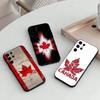 C-Canadian Flag Wallpaper  Phone Case For Samsung S25,S24,S21,S22,S23,S30,Ultra,S20,Plus,Others Soft Black Case