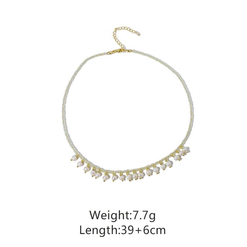 Natural Freshwater Pearl Necklace Women Versatile French Vintage Fashion Light Luxury Elegant Temperament Sweater Chain Pearl
