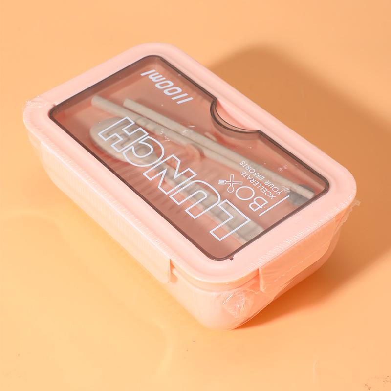 Large Capacity Multifunctional Lunch Box with Portable Cutlery and Sealed Compartments