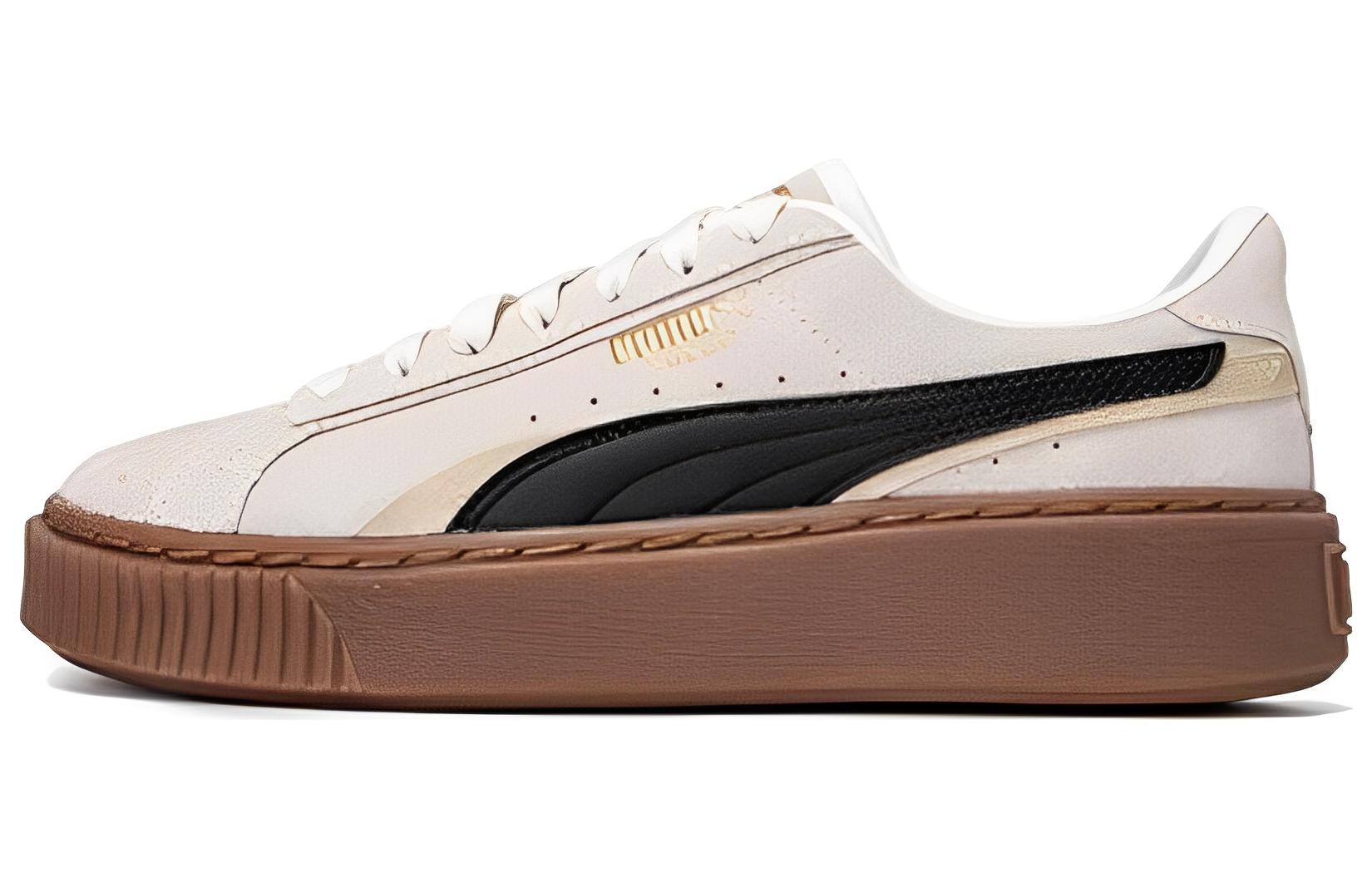 Puma Wmns Suede Platform Double FS Ivory Black Gum 38