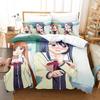 New Aho Girl Bedding Set Single Twin Full Queen King Size Bed Set Adult Kid Bedroom Duvet cover Sets Cool Anime Bed Sheet Set