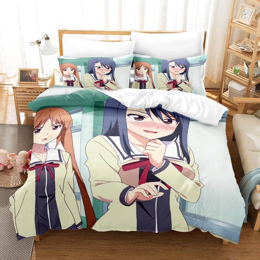 New Aho Girl Bedding Set Single Twin Full Queen King Size Bed Set Adult Kid Bedroom Duvet cover Sets Cool Anime Bed Sheet Set