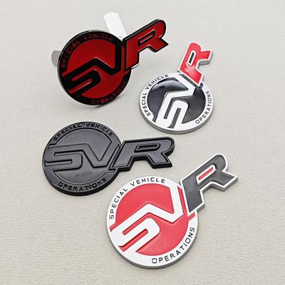 3D Kovová Samolepka na Auto Logo SVR Znak Mřížka Chladiče Zadní Kufr Odznak Nálepka Pro RANGE ROVER Evoque Jaguar Auto Příslušenství