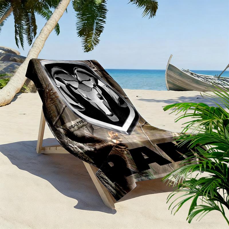 Dodge RAM Print Beach Towel, Large Soft Quick Dry Towel for Beach Camping Swimming