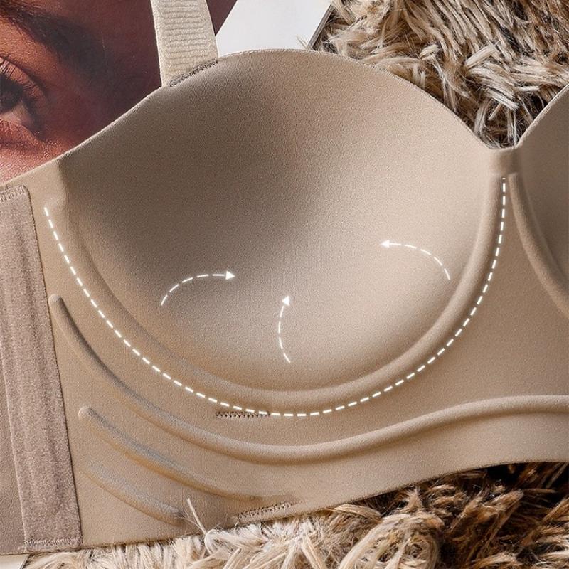 חזיית הדפסת אותיות חלקה ללא ברזלים חזיית נשים נוחה ומאספת תחתונים סקסיים מתכווננים