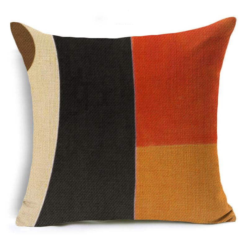 Simple Abstract Geometric Pattern Pillow Case Fashion Fabric Home Sofa Bedside Cushion Pillow Case