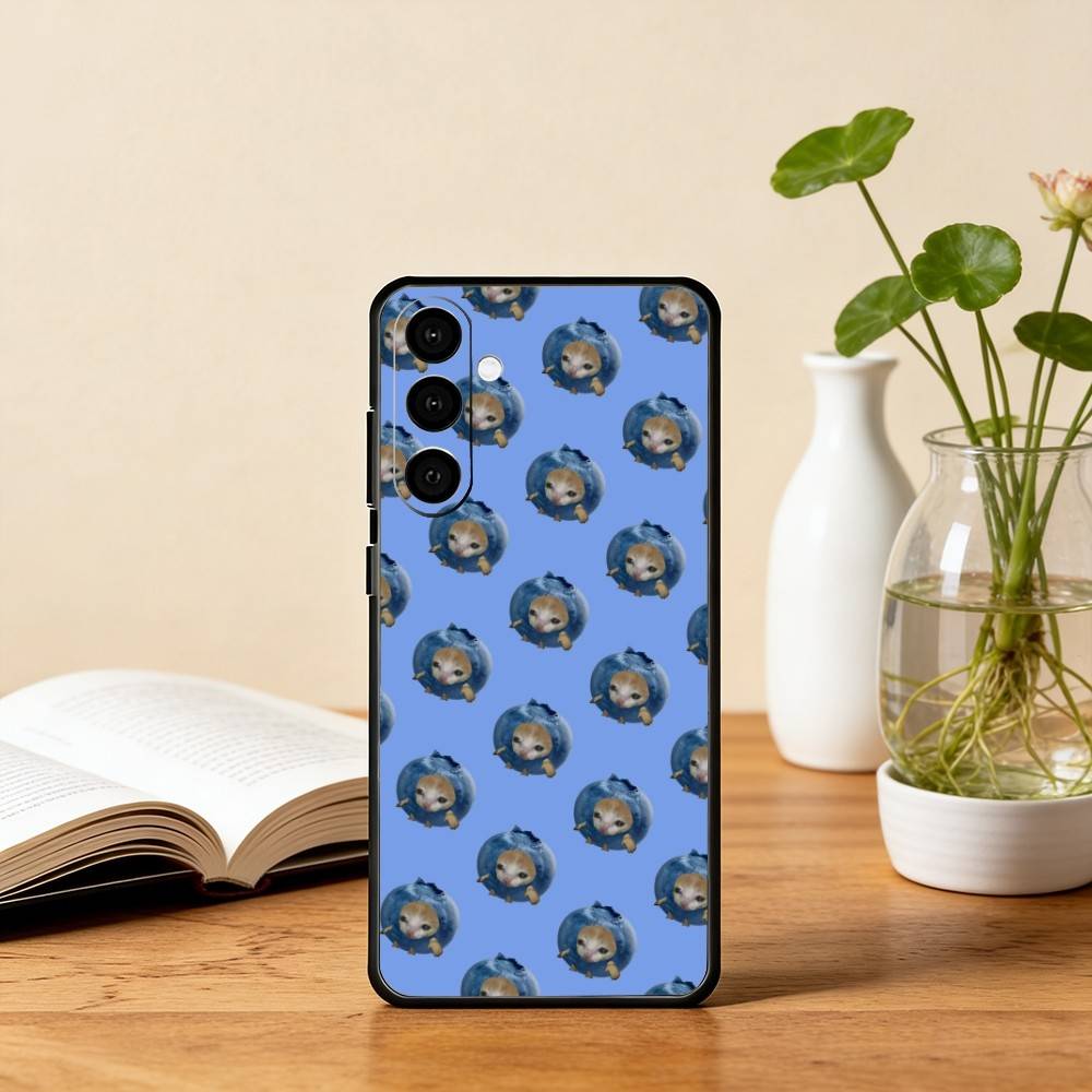 

Fruit Cats Meme Phone Case For Samsung Galaxy A73,A72,A71,A70,A53,A52,A51,Soft Silicone Black Cover Samsung a22 5g