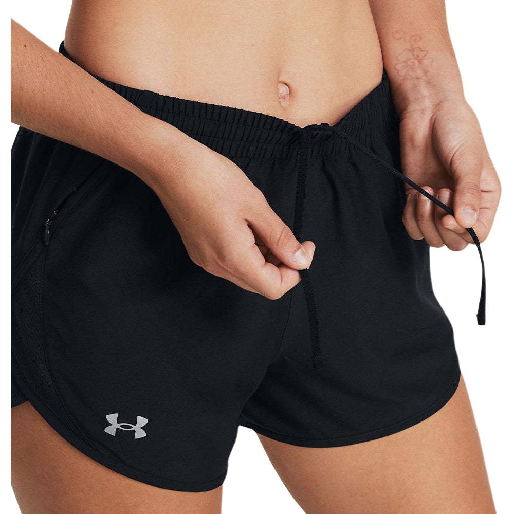 Under Armour Loose Fit Elastic Pattern Printed Straight Leg Sports Shorts Women Shorts Black 1382438-001