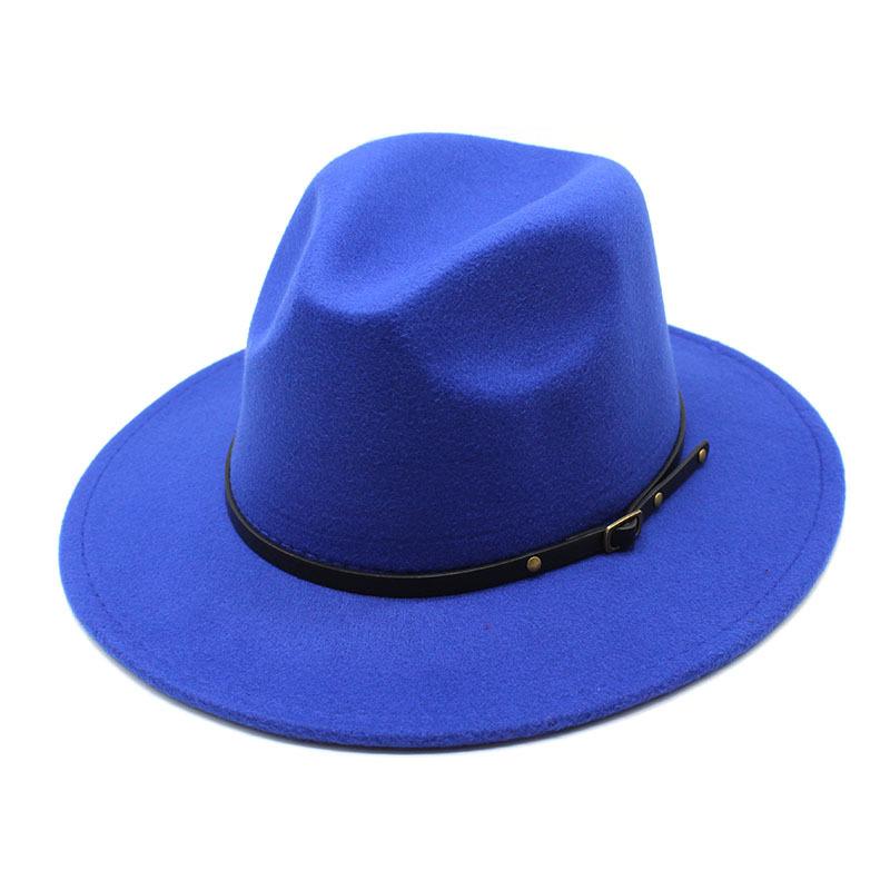 Retro Ladies Jazz Hat, British Versatile Simple Wool Hat Jazz Hat