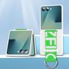 Applicable To Samsung Zflip7 Wristband Mobile Phone Case Ultra-thin Folding 6 Solid Color Anti-drop Mobile Phone Case Ins Wind