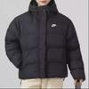 Nike Solid Color Windproof Warm Short Hooded Sports Puffer Jacket Women Jackets Black FD8291-010