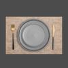 Nordic-Style Double-Sided Waterproof PVC Table Mat: Heat-Resistant, Oil-Proof, Wash-Free, Fabric Texture Dining Tablecloth