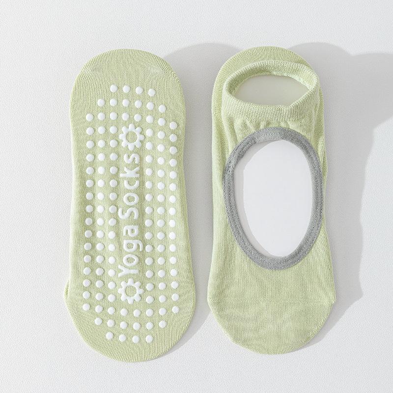 Yoga Socks, Women's Boat Socks, Summer Thin Pure Cotton Fitness Dance Silicone Anti-slip Sports Socks, Professional Pilates Socks