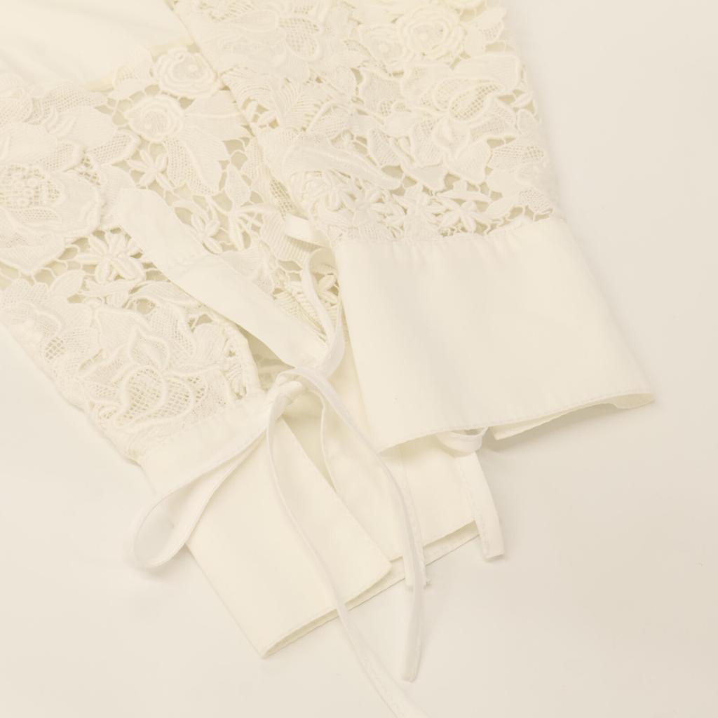 Cecilie Bahnsen [Beautiful] Flower Lace Shirt Dress UK6 whiteUsed