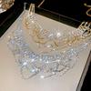 Elegant Rhinestone Lace Tassel Necklace - Multi-Layer Clavicle Accessory for Women