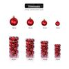 Christmas Ball Set: 24 Colorful Plastic Ornaments (3/4/6/8cm) for Christmas Tree Decorations