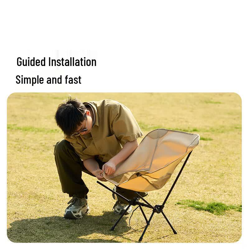 MOBIGARDEN Portable Folding Moon Camping Chair