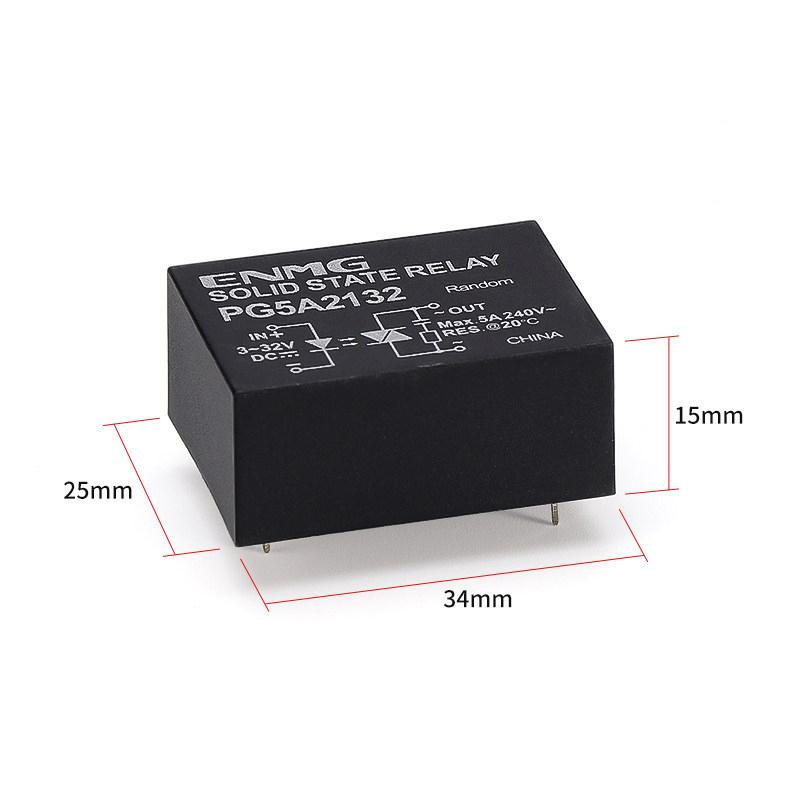 Small SSRPCB Circuit Board Solid State Relay 60VDC 240VDC 480VDC PG5D6132 3~32V Wide Voltage DC Control Normall Open