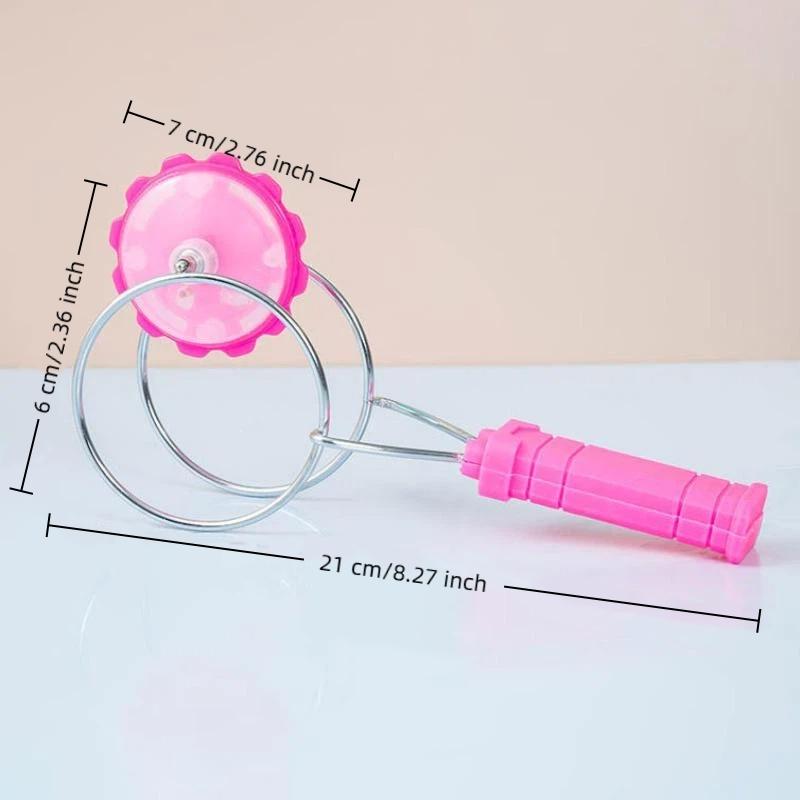Led Magic Magnetic Orbit Spinning Top Toy Creative Hand Cranked Color Luminous Colorful Gyroscope Rotating Handle Child Gifts