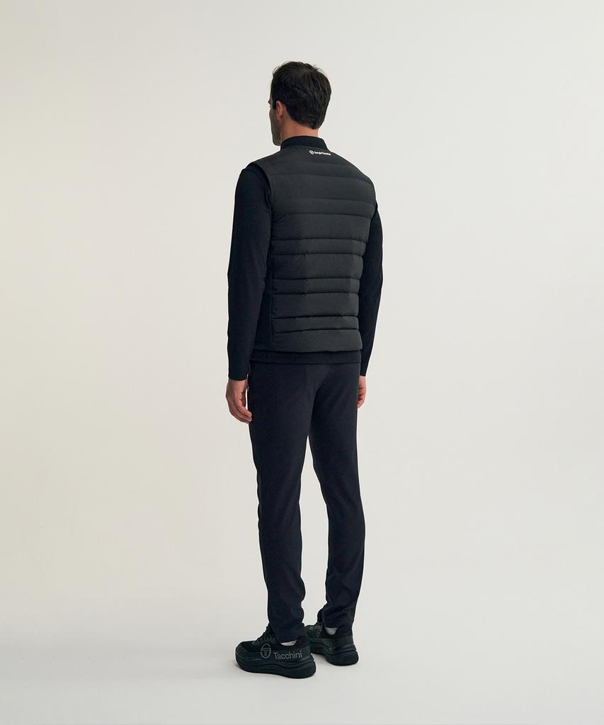 Sergio Tacchini M Cushworm Lightweight Down Vest (Black)