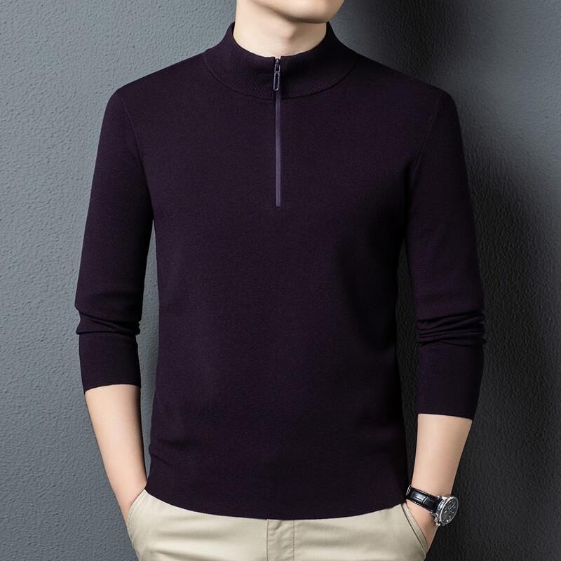 Men's Zip Stand Collar Pullover Sweater YTMTST6761