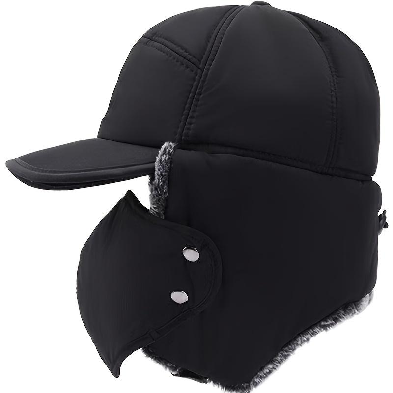

Winter Thickened Baseball Cap Warm Windproof Warm Earmuff Hat Men Women Breathable Outdoor Skiing Fishing Face Cover Cap чёрный