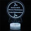 3D Christmas Night Light: Creative LED Bedside Lamp with Remote Control & Seven-Color Touch
