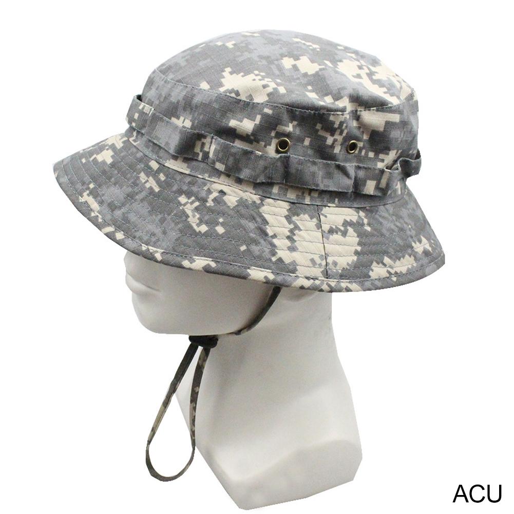 Camouflage Boonie Hoeden Zomer Bucket Hoed Mannen Vrouwen Buiten Jagen Wandelen Vissen Klimmen Pet Mode Platte Hoeden