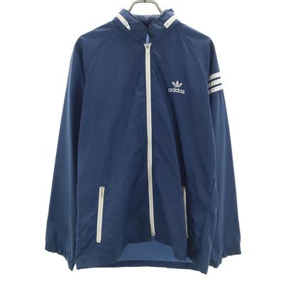 Adidas 70s Vintage Descente Trefoil Logo Nylon Jacket Navy Men's Used