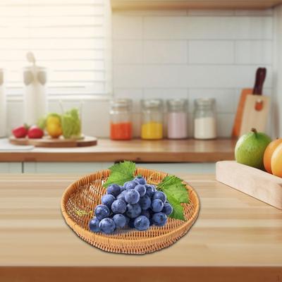 Handgefertigter Aufbewahrungskorb Serviertablett Küche Kompakte Runde Schüssel Ei für Lebensmittel Obst