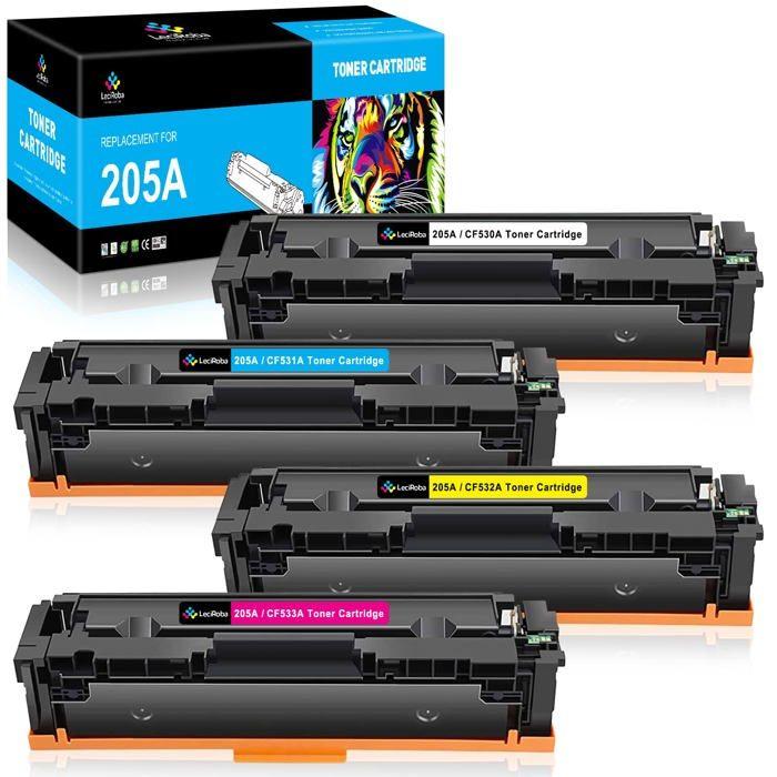 Toner - LeciRoba - 205A - Pack de 4 - Compatible HP - Rendement élevé