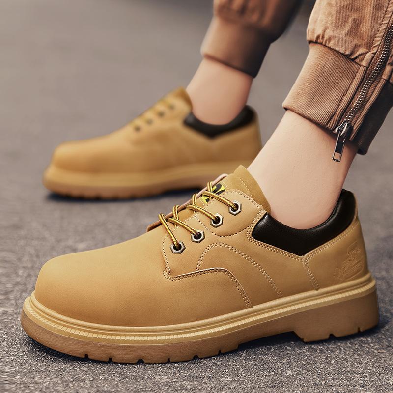 High Quality Men's Low-top Casual Shoes Retro Versatile Thick Sole Platform Shoes Outdoor Non-slip Wear-resistant Ankle Sneakers