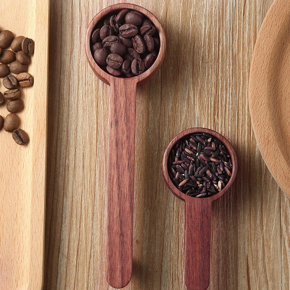 Multifunction Wooden Measuring Spoon Coffee Spoon Home Kitchen Measuring ToolsShort Handle