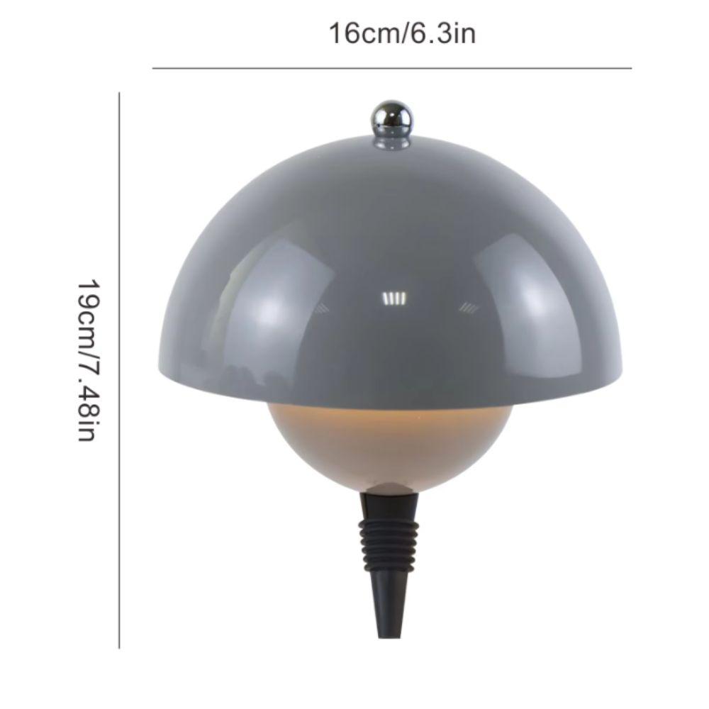 Rechargeable Bottle Lamp 3 Color Touch Dimming Table Lamp Mushroom Bottle Head Stepless Dimming Ambient Fixture Restaurant