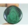 35X35X05MM Natural Green Malachite Round Cabochon Loose Gemstone 85Cts. C-1691