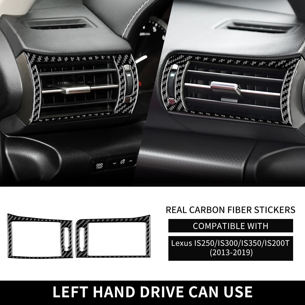 

Real Soft Carbon Fiber Sticker For Lexus IS250 300 350 200T 2013 2014 2015 2016 2017 2018 2019 Air Outlet Interior Accessories