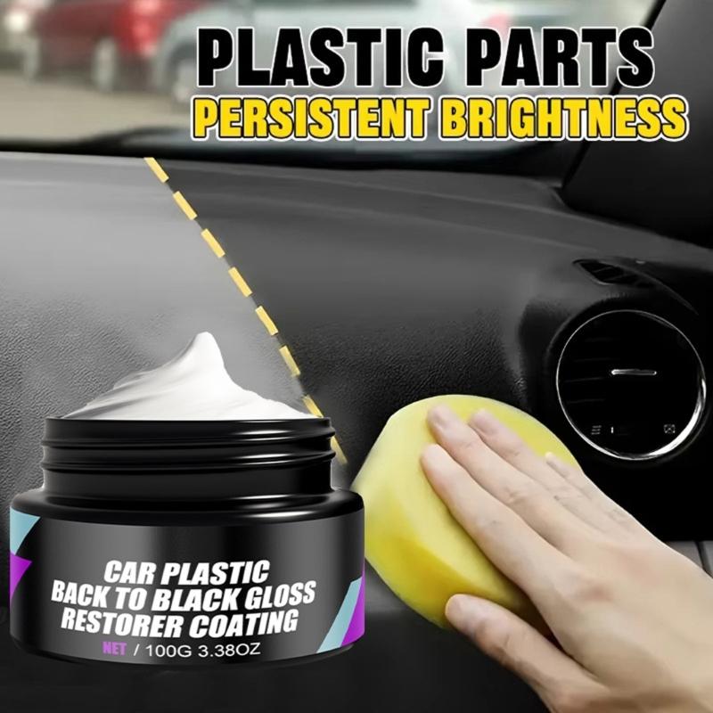 Car Seat Plastic Trim Revitalizer Cream Strong Automotive Leather Plastic Protection Cream Set for Vehicle Interiors