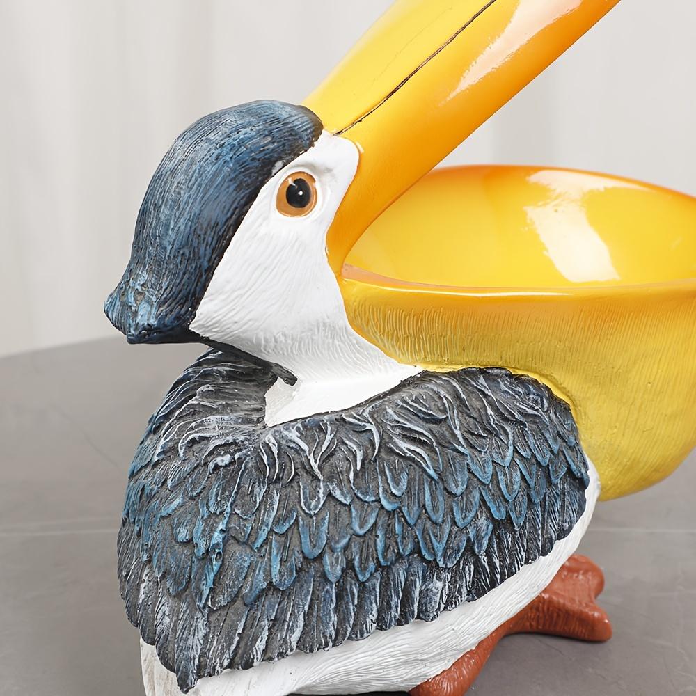 A Realistic Pelican Desktop Storage Ornament,Creative Storage Ornament,Key Watch Snack Candy Storage Box,Suitable For Living Room Decoration Ornaments