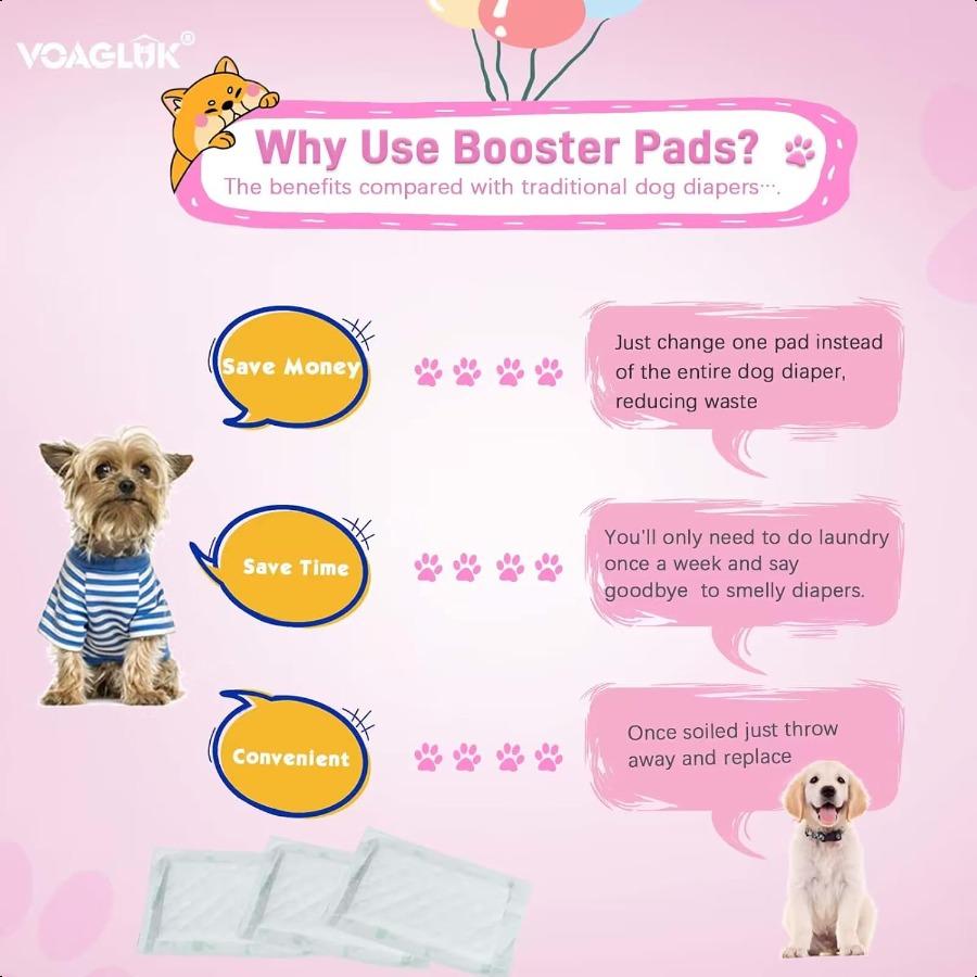 

Dog Diaper Liners for Male and Female Dogs 150ct er Absorbent Dog Diapers Booster Pads fit Most Pet Belly Bands and Wraps Long United States