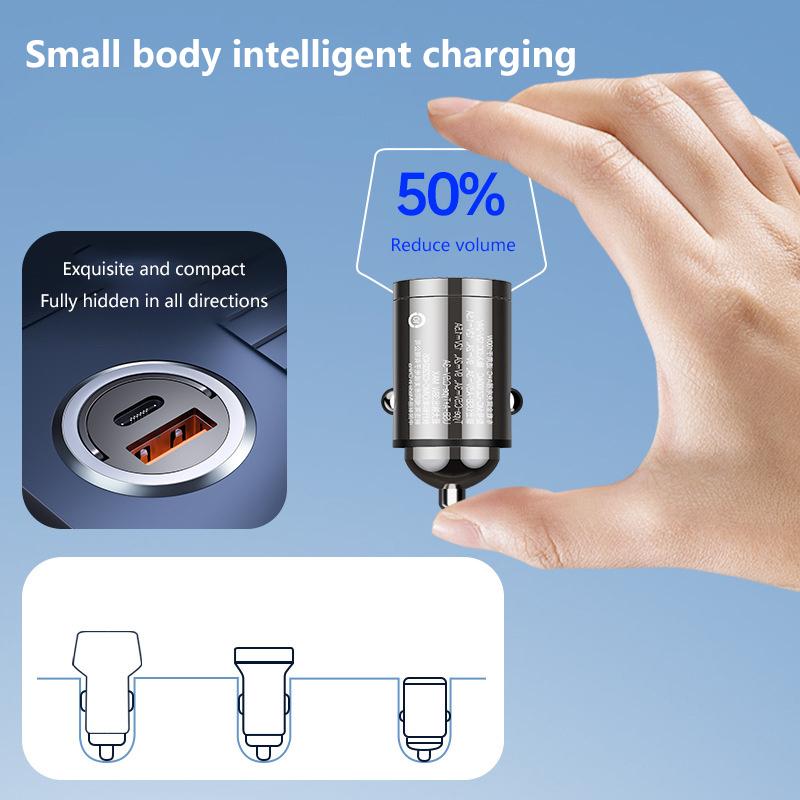 100W Autolaadija Kahe Pordiga Ülikiire Laadimise Adapter Kiirlaadimine Pd Qc 3.0 iPhone'ile Samsungile Xiaomile Huaweile Autoadapter