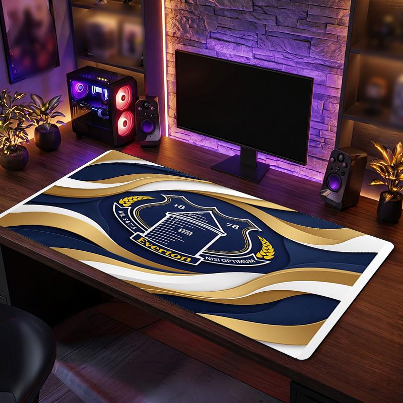 Everton Fußball Druck Großes Mauspadd, Rutschfeste Erweiterte Gaming Schreibtischmatte für Büro Zuhause