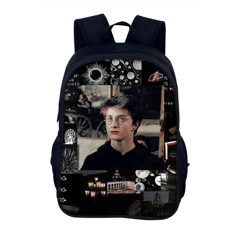 Harry Potter Student Backpack Nylon School Bag With Padded Laptop Compartment For Boys And Girls