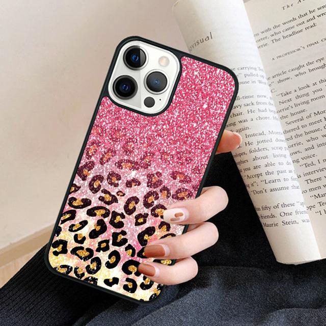 Animal Print Cheetah Black and Brown Phone Case Back Cover for iPhone 17 Air 16 15 14 13 11 12 Pro Max Plus