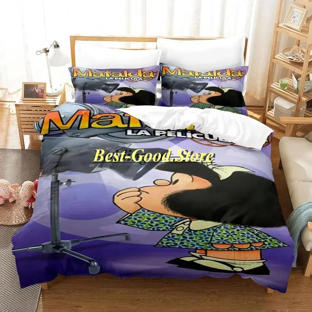 

Comforter Mafalda Bedding Set Printed Bed Set With Soft Single Double Queen Super King Size Aldult Kid Bedroom Comforter (quilt)-EU Single(135*200cm)3pcs